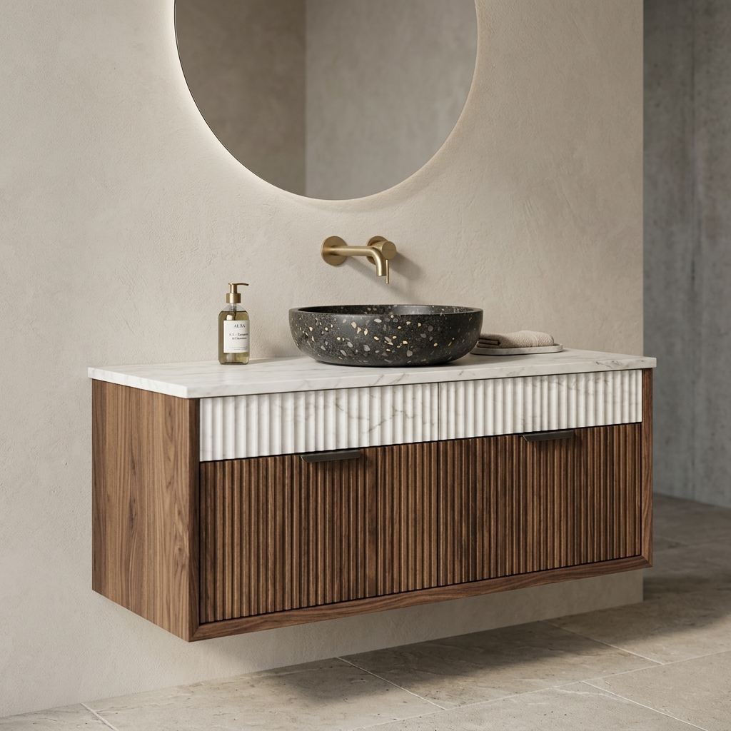 Современная подвесная тумба для ванной