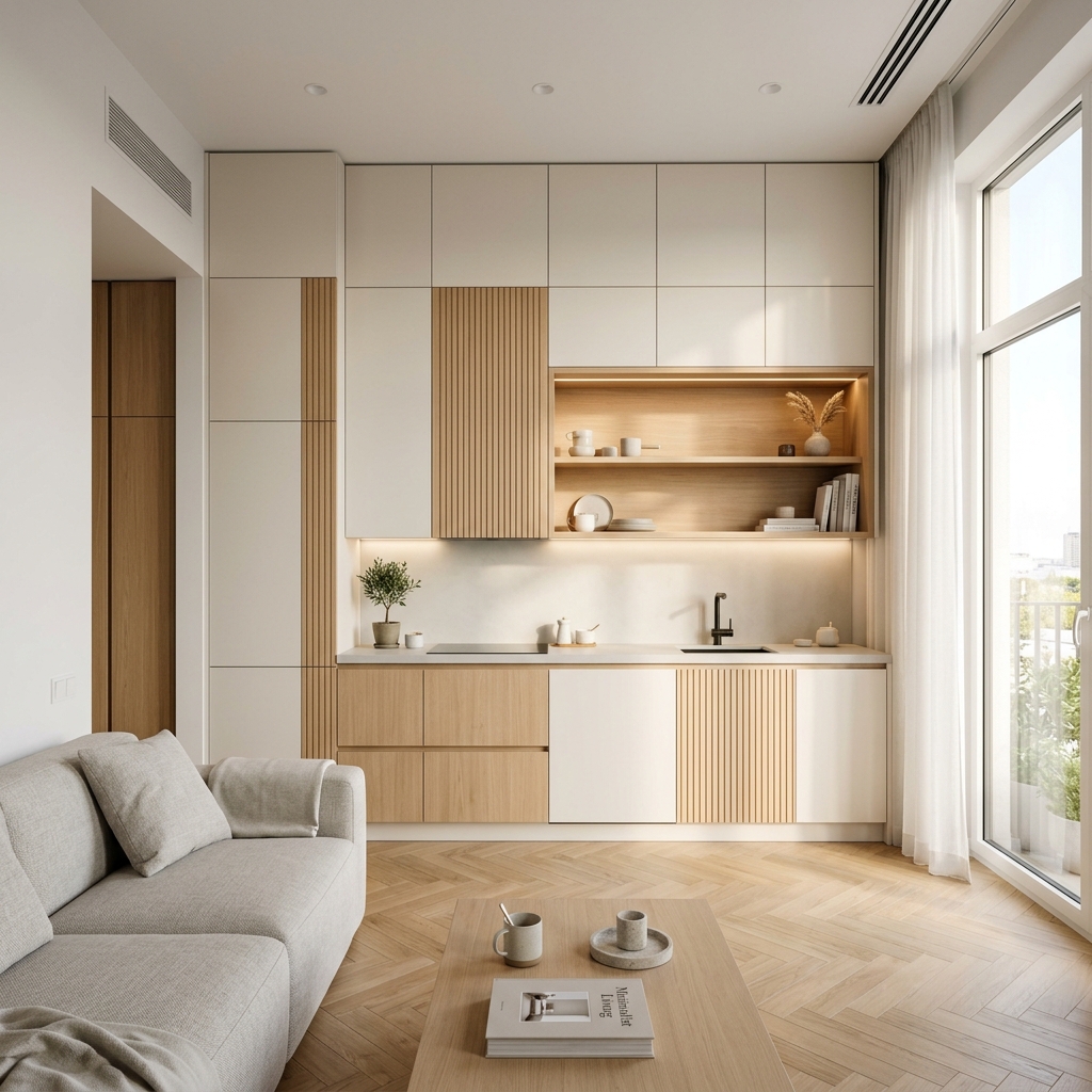 Мебель под потолок в новостройке: как получить больше хранения и аккуратный вид без перегруза