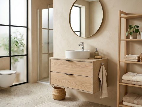 Современная ванная с LED-подсветкой